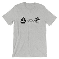 Sailing Plus Tacos Equals a Happy Pirate - Short-Sleeve Unisex T-Shirt